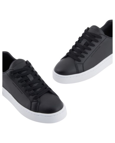 Sneaker Donna Armani Exchange Lining Logo Leather Black