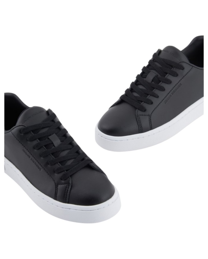 Sneaker Donna Armani Exchange Lining Logo Leather Black