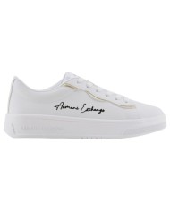Sneaker Donna Armani Exchange Lining Logo Leather White