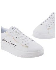 Sneaker Donna Armani Exchange Lining Logo Leather White