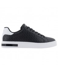 Sneaker Uomo Armani Exchange AX Logo Saffiano Leather Black