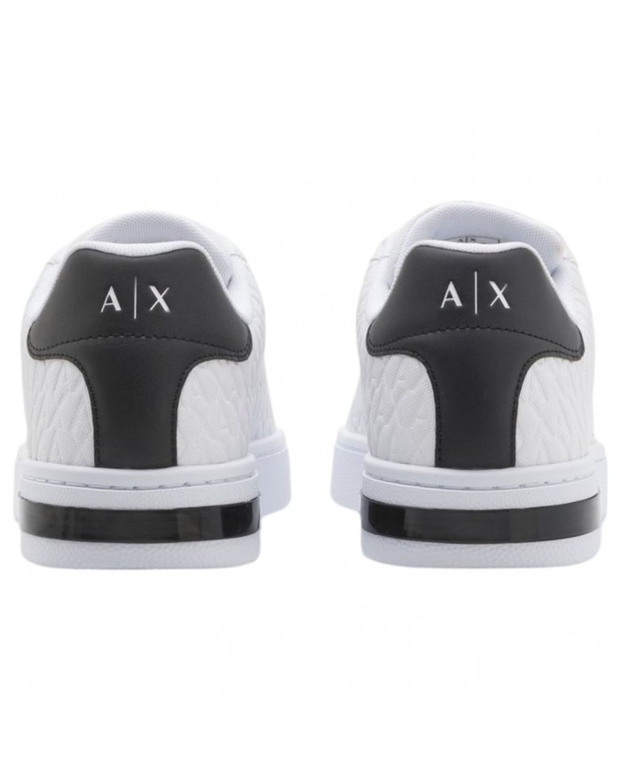 Sneaker Uomo Armani Exchange AX Logo Saffiano Leather White