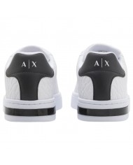 Sneaker Uomo Armani Exchange AX Logo Saffiano Leather White