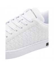 Sneaker Uomo Armani Exchange AX Logo Saffiano Leather White