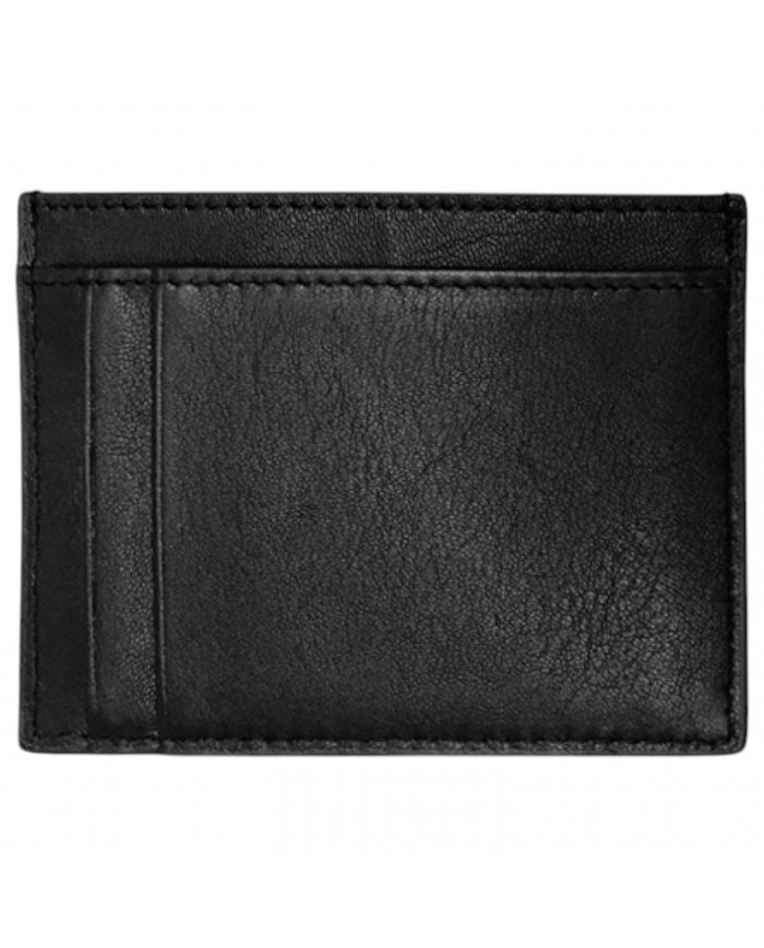 Portacarte Armani Exchange Uomo AX Logo Impresso Leather Black