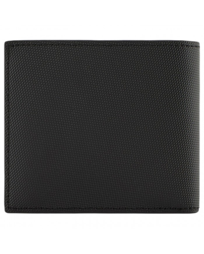 Portafoglio Uomo Armani Exchange Stripes Monogram Logo Leather Black