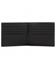 Portafoglio Uomo Armani Exchange Stripes Monogram Logo Leather Black