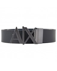 Cintura Uomo Armani Exchange Reversibile Leather Black Navy