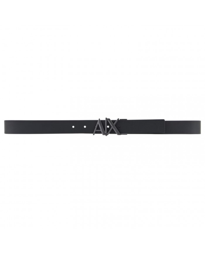 Cintura Uomo Armani Exchange Reversibile Leather Black Navy