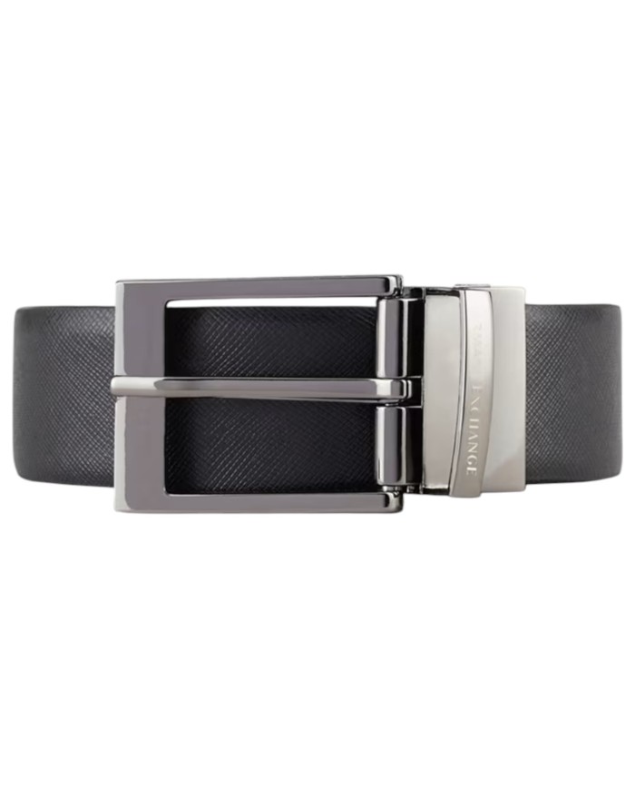 Cintura Uomo Armani Exchange Reversibile Leather Black Dark Brown