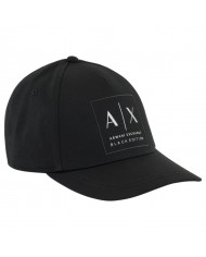 Cappello Donna Armani Exchange Baseball Hat AX Logo Cotone Black