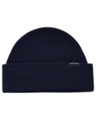 Cappello Uomo Armani Exchange Beanie Hat Patch Logo Navy