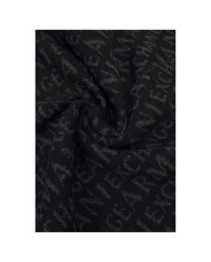Sciarpa Uomo Armani Exchange Scarf Jacquard Logo All Over Black Dark Grey