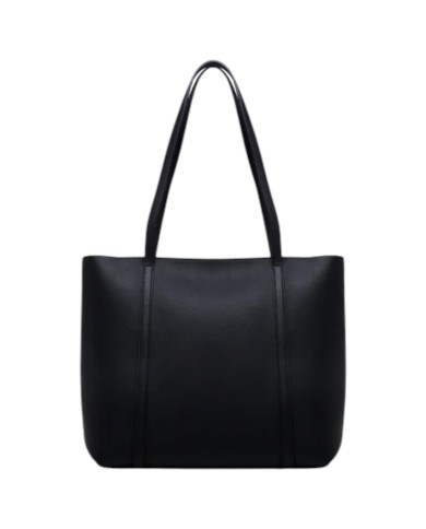 Shopper Donna Armani Exchange Charme Logo Leather Black