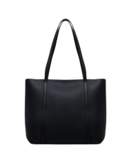 Shopper Donna Armani Exchange Charme Logo Leather Black