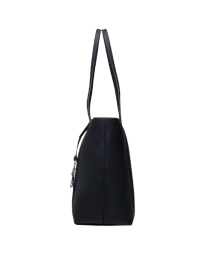 Shopper Donna Armani Exchange Charme Logo Leather Black