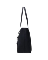 Shopper Donna Armani Exchange Charme Logo Leather Black