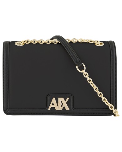 Tracolla Donna Armani Exchange AX Logo Leather Black