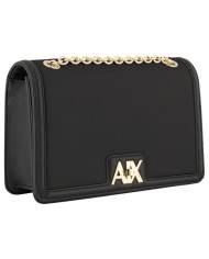 Tracolla Donna Armani Exchange AX Logo Leather Black
