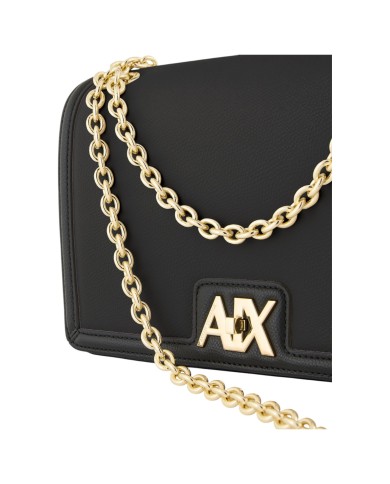 Tracolla Donna Armani Exchange AX Logo Leather Black