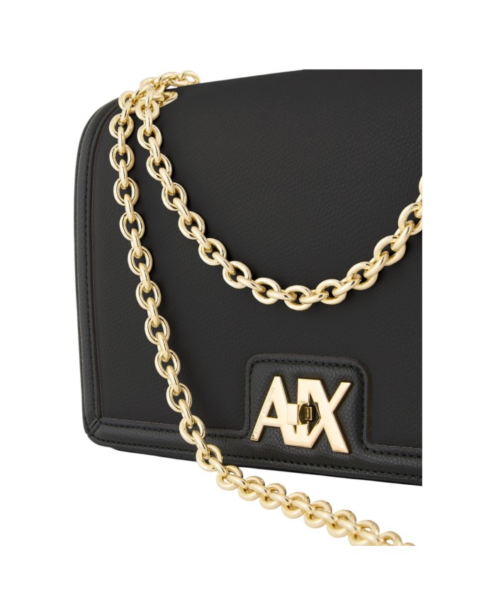 Tracolla Donna Armani Exchange AX Logo Leather Black