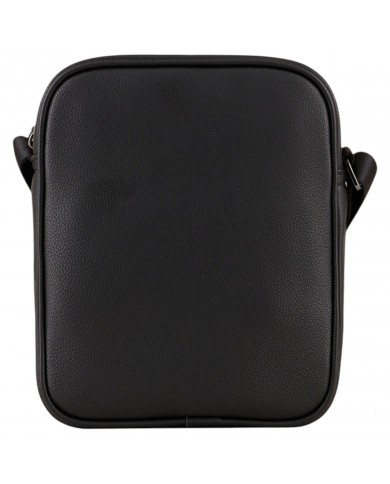 Borsello Uomo Armani Exchange Line Logo Leather Black
