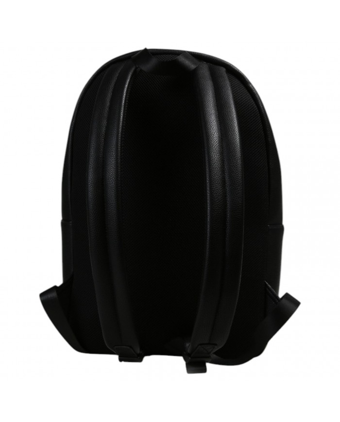 Zaino Uomo Armani Exchange Stripes Monogram Logo Leather Black