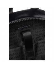 Zaino Uomo Armani Exchange Logo A Contrasto Leather Black