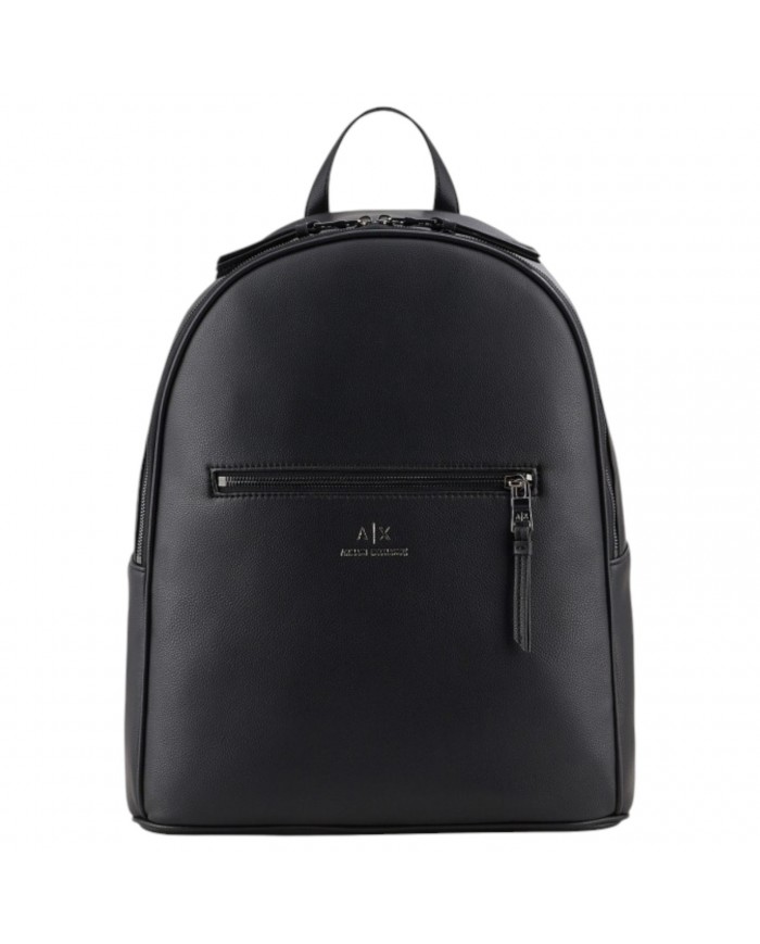 Zaino Uomo Armani Exchange Line Logo Leather Black