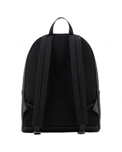 Zaino Uomo Armani Exchange Line Logo Leather Black
