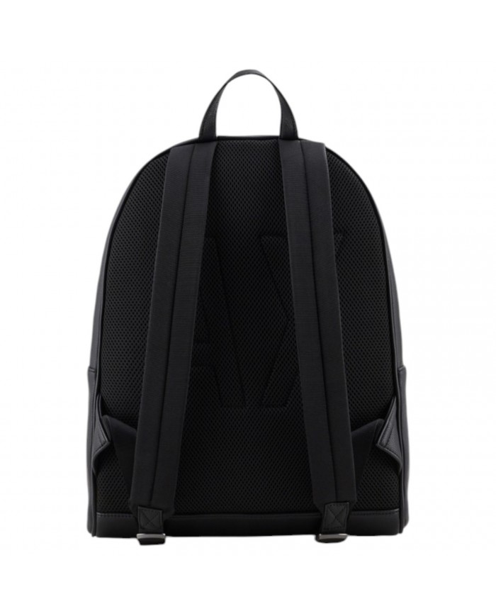 Zaino Uomo Armani Exchange Line Logo Leather Black