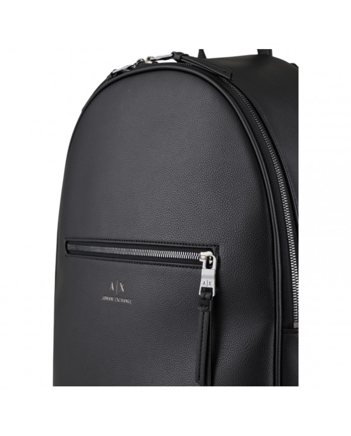 Zaino Uomo Armani Exchange Line Logo Leather Black