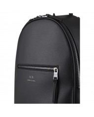 Zaino Uomo Armani Exchange Line Logo Leather Black