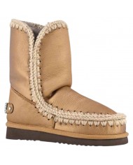 Stivaletto Donna Mou Eskimo 24 Rhinestones Logo Leather Bronzo
