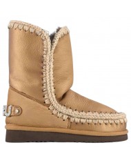 Stivaletto Donna Mou Eskimo 24 Rhinestones Logo Leather Bronzo