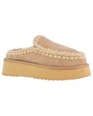 Ciabatta Donna Mou Clog Eskimo Platform Suede Camel