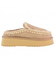 Ciabatta Donna Mou Clog Eskimo Platform Suede Camel