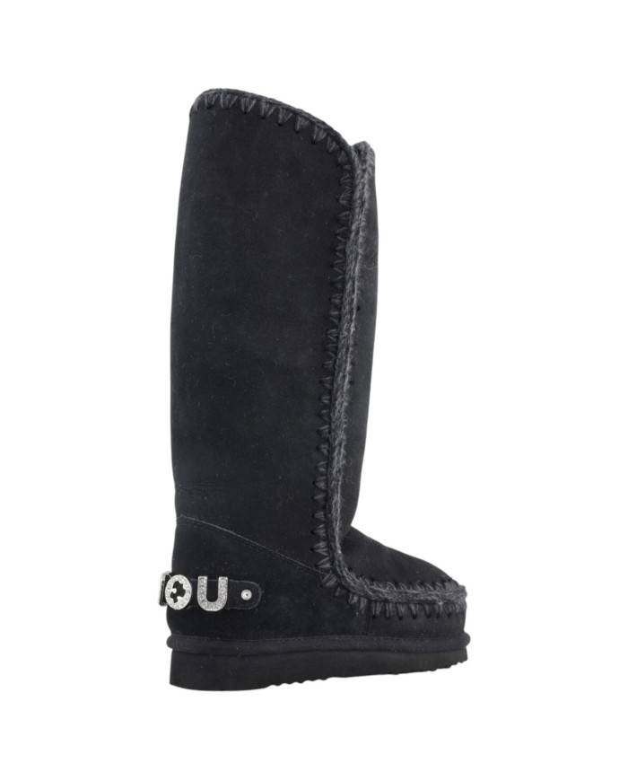 Stivaletto Donna Mou Eskimo 40 Rhinestones Logo Suede Black
