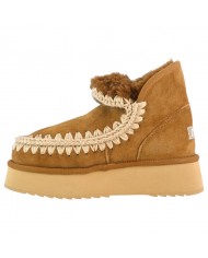 Stivaletto Donna Mou Mini Eskimo Platform Boot Suede Cognac