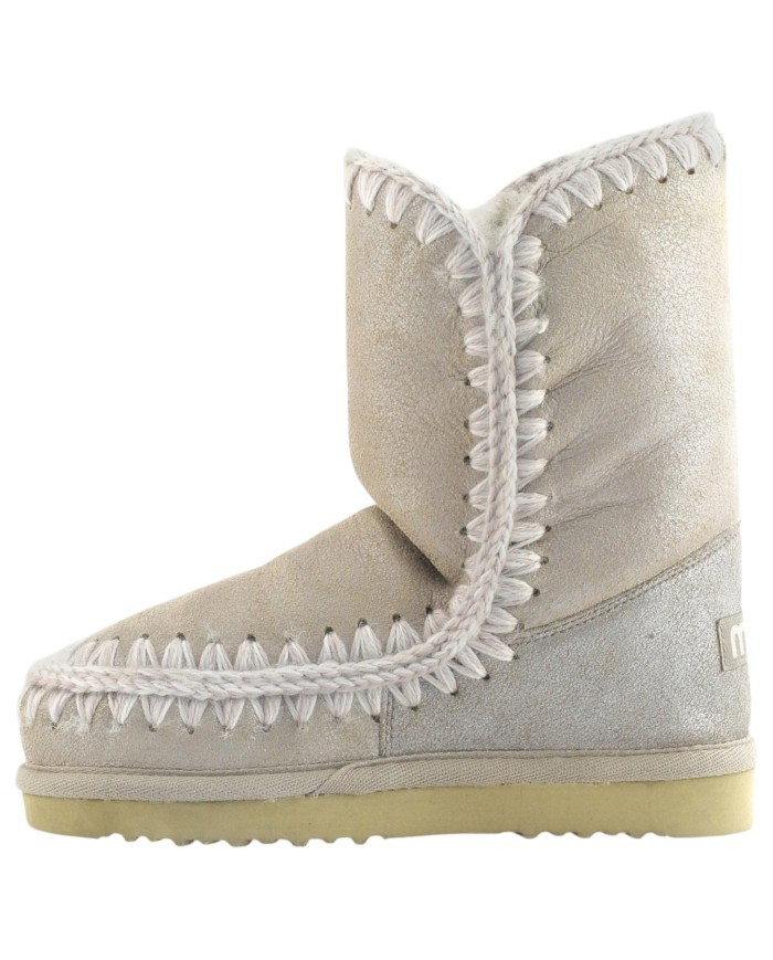 Stivaletto Donna Mou Eskimo Boot 24 Cm Suede Stone Metallic