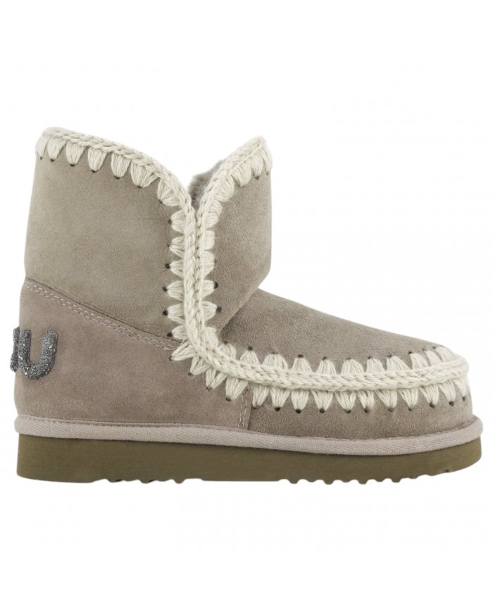 Stivaletto Donna Mou Eskimo 18 Glitter Logo Suede Elephant Grey