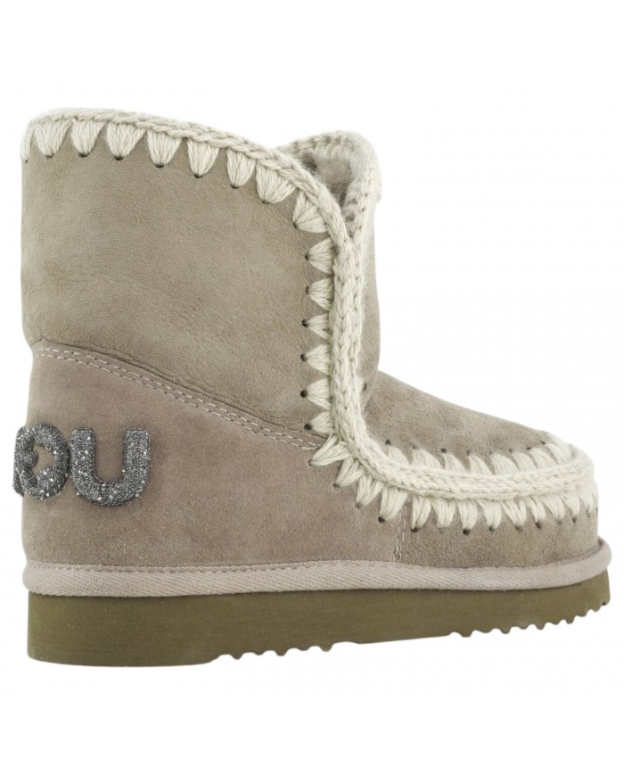 Stivaletto Donna Mou Eskimo 18 Glitter Logo Suede Elephant Grey