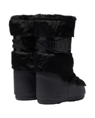 Stivali da Neve Donna Unisex Uomo Moon Boot MB Icon Faux Fur Nero in Ecopelliccia