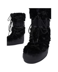 Stivali da Neve Donna Unisex Uomo Moon Boot MB Icon Faux Fur Nero in Ecopelliccia