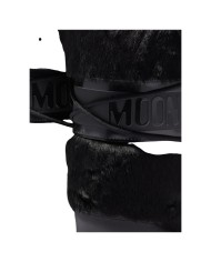 Stivali da Neve Donna Unisex Uomo Moon Boot MB Icon Faux Fur Nero in Ecopelliccia