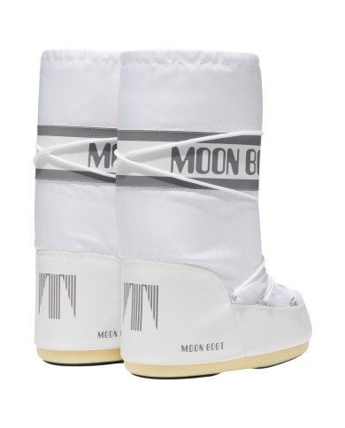 Stivali da Neve Donna Unisex Uomo Moon Boot MB Icon Nylon White