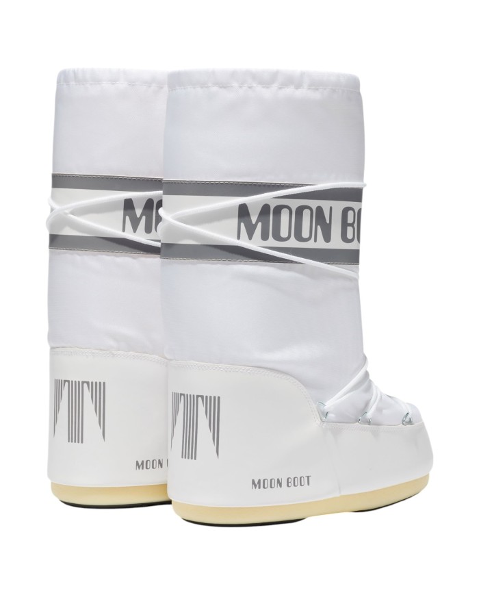 Stivali da Neve Donna Unisex Uomo Moon Boot MB Icon Nylon White