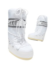 Stivali da Neve Donna Unisex Uomo Moon Boot MB Icon Nylon White