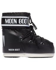 Stivali da Neve Donna Unisex Uomo Moon Boot MB Icon Low Nylon Black & White