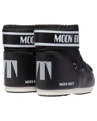 Stivali da Neve Donna Unisex Uomo Moon Boot MB Icon Low Nylon Black & White